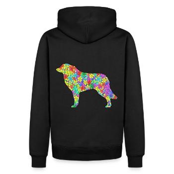 Pyrenäen-Sennenhund, vollständig anpassbar nach Wunsch - Männer Premium Bio Hoodie - Schwarz - Hinten - Nico (187cm)