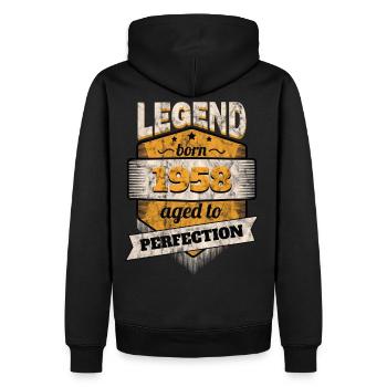 1958 - Männer Premium Bio Hoodie - Schwarz - Hinten - Nico (187cm)