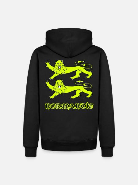 Léo normand - Sweat à capuche Premium bio Homme - noir