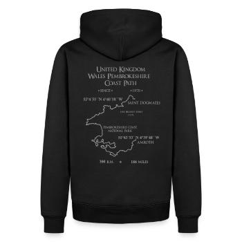 United Kingdom Wales Pembrokeshire Coast Path - Männer Premium Bio Hoodie - Schwarz - Hinten - Nico (187cm)