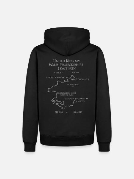 United Kingdom Wales Pembrokeshire Coast Path - Männer Premium Bio Hoodie - Schwarz