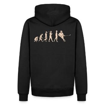 Evolution hockey design for hockey players - Men’s Premium Organic Hoodie - black - Back - Nico (187cm)