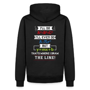 Math Math Teacher Gifts - Men’s Premium Organic Hoodie - black - Back - Nico (187cm)