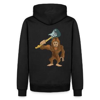 guitariste - Sweat à capuche Premium bio Homme - noir - Dos - Nico (187cm)