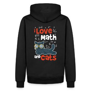 Maths - Men’s Premium Organic Hoodie - black - Back - Nico (187cm)