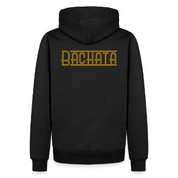 bachata - Sweat à capuche Premium bio Homme - noir - Dos - Nico (187cm)