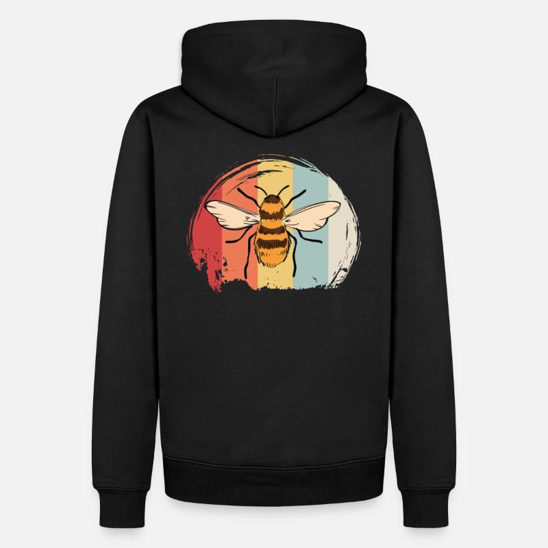 Biene - Männer Premium Bio Hoodie - Schwarz