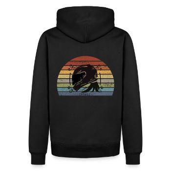 Casque de moto Moto Femmes - Sweat à capuche Premium bio Homme - noir - Dos - Nico (187cm)