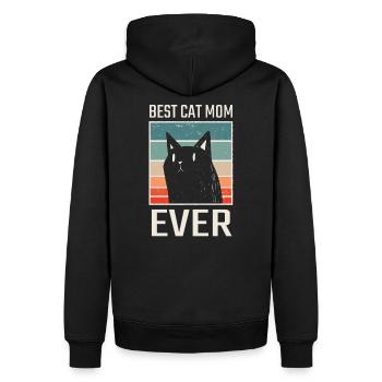 La mère de la meilleure Cat - Sweat à capuche Premium bio Homme - noir - Dos - Nico (187cm)
