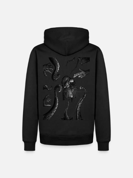 Lovecraft kunst - Herre Premium økologisk hoodie - sort