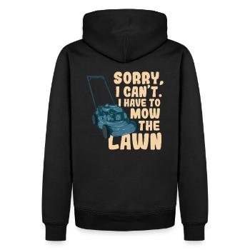 Garten Rasenmäher Rasenpflege Geschenk - Männer Premium Bio Hoodie - Schwarz - Hinten - Nico (187cm)