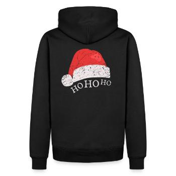 Noël Ho Ho Ho - Sweat à capuche Premium bio Homme - noir - Dos - Nico (187cm)