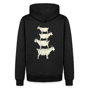 Chèvres Animaux domestiques - Sweat à capuche Premium bio Homme - noir - Dos - Nico (187cm)