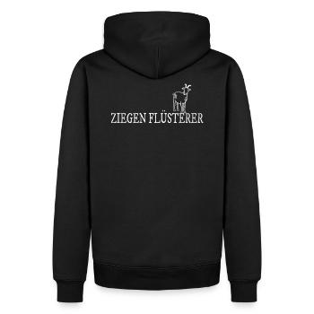 Ziegen Ziegenflüsterer Ziege - Männer Premium Bio Hoodie - Schwarz - Hinten - Nico (187cm)