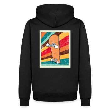 Vintage Skateboard - Sweat à capuche Premium bio Homme - noir - Dos - Nico (187cm)