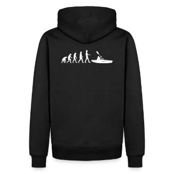 Kajakfahren Kanu Kajak - Männer Premium Bio Hoodie - Schwarz - Hinten - Nico (187cm)