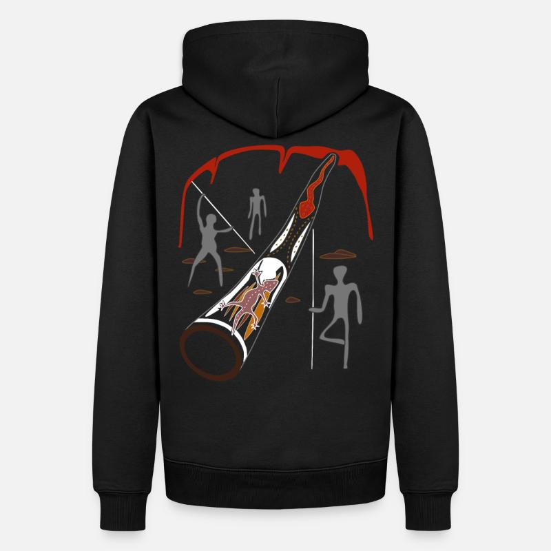 Didgeridoo Didjeridu Instrument - Männer Premium Bio Hoodie - Schwarz