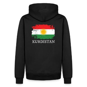 Kurdistan - Männer Premium Bio Hoodie - Schwarz - Hinten - Nico (187cm)