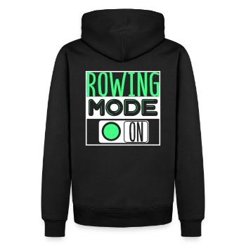 Rudern Rudersport - Männer Premium Bio Hoodie - Schwarz - Hinten - Nico (187cm)