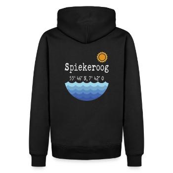 Spiekeroog coordinates, Spiekeroog - Sweat à capuche Premium bio Homme - noir - Dos - Nico (187cm)