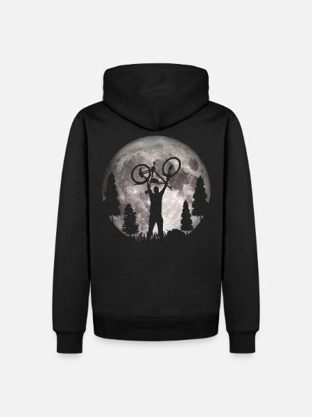 MTB - Moon - Mountain Bikers - Men’s Premium Organic Hoodie - black