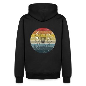 Disc Golf Rétro Vintage - Sweat à capuche Premium bio Homme - noir - Dos - Nico (187cm)