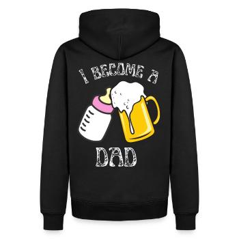 I become a dad - Sweat à capuche Premium bio Homme - noir - Dos - Nico (187cm)