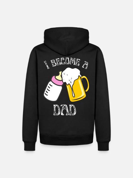 I become a dad - Sweat à capuche Premium bio Homme - noir