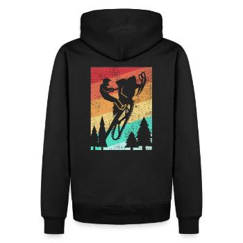 Motoneige motoneige - Sweat à capuche Premium bio Homme - noir - Dos - Nico (187cm)
