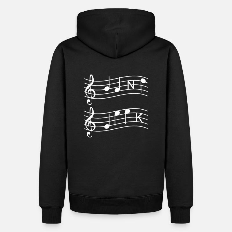 Musique Notes musicales - Sweat à capuche Premium bio Homme - noir