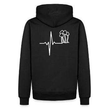 Champignon dans les champignons Cueilleur de champignons - Sweat à capuche Premium bio Homme - noir - Dos - Nico (187cm)