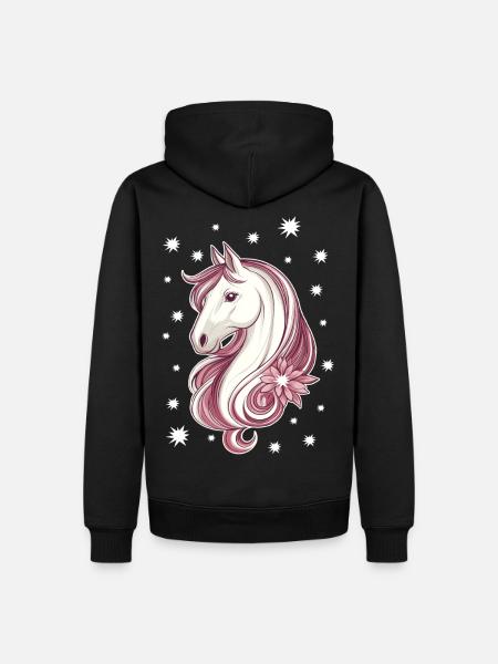 Horse with stars - Men’s Premium Organic Hoodie - black