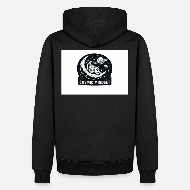 Kosmischer Mindset - Männer Premium Bio Hoodie - Schwarz