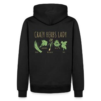 Conception d’herbes pour un jardinier - Sweat à capuche Premium bio Homme - noir - Dos - Nico (187cm)