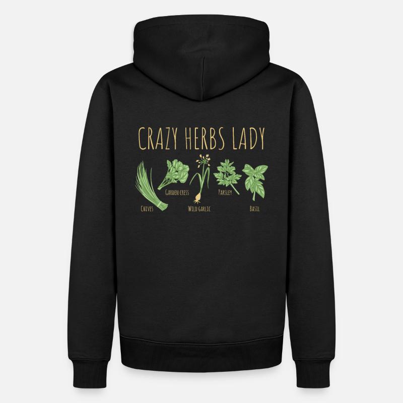 Conception d’herbes pour un jardinier - Sweat à capuche Premium bio Homme - noir