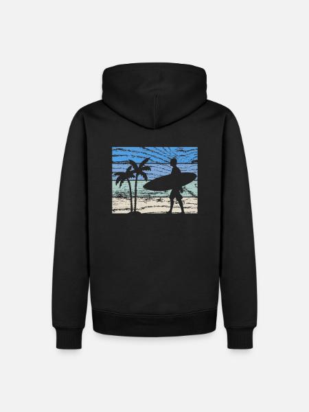 Surfing Surfer - Men’s Premium Organic Hoodie - black