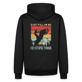 Motoneige Motoneige - Sweat à capuche Premium bio Homme - noir - Dos - Nico (187cm)