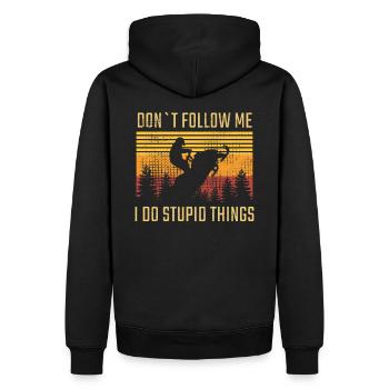 Snowmobiling Snowmobile - Men’s Premium Organic Hoodie - black - Back - Nico (187cm)
