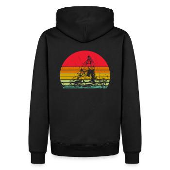 Motoneige Motoneige - Sweat à capuche Premium bio Homme - noir - Dos - Nico (187cm)