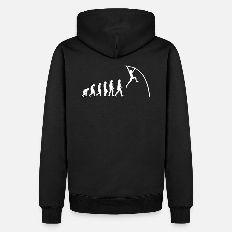 Pole Vaulting Evolution - Men’s Premium Organic Hoodie - black