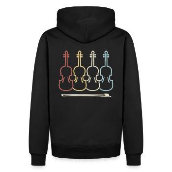 Musique de violoniste - Sweat à capuche Premium bio Homme - noir - Dos - Nico (187cm)