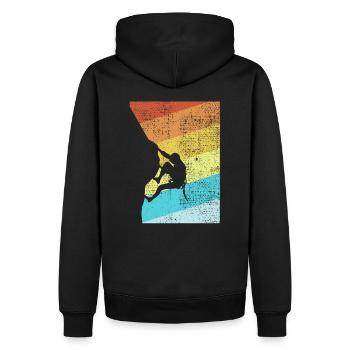 Rock Climbing - Männer Premium Bio Hoodie - Schwarz - Hinten - Nico (187cm)