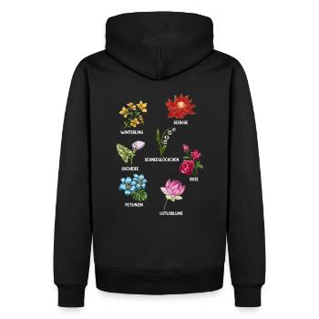 Espèces de fleurs Fleurs - Sweat à capuche Premium bio Homme - noir - Dos - Nico (187cm)