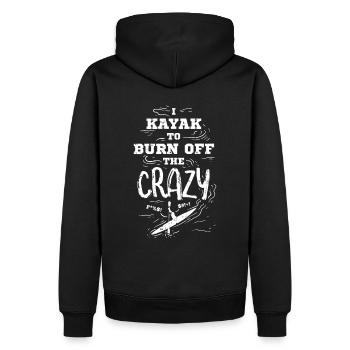 Kayaking Water Sports - Men’s Premium Organic Hoodie - black - Back - Nico (187cm)