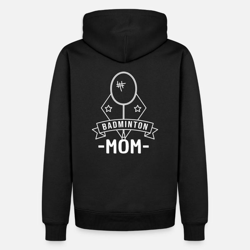 Maman Badminton - Sweat à capuche Premium bio Homme - noir