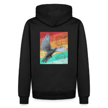 Pigeon Retro Pigeon Amateurs - Sweat à capuche Premium bio Homme - noir - Dos - Nico (187cm)