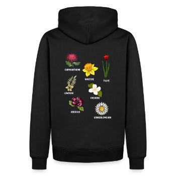 Espèces de fleurs Fleurs - Sweat à capuche Premium bio Homme - noir - Dos - Nico (187cm)