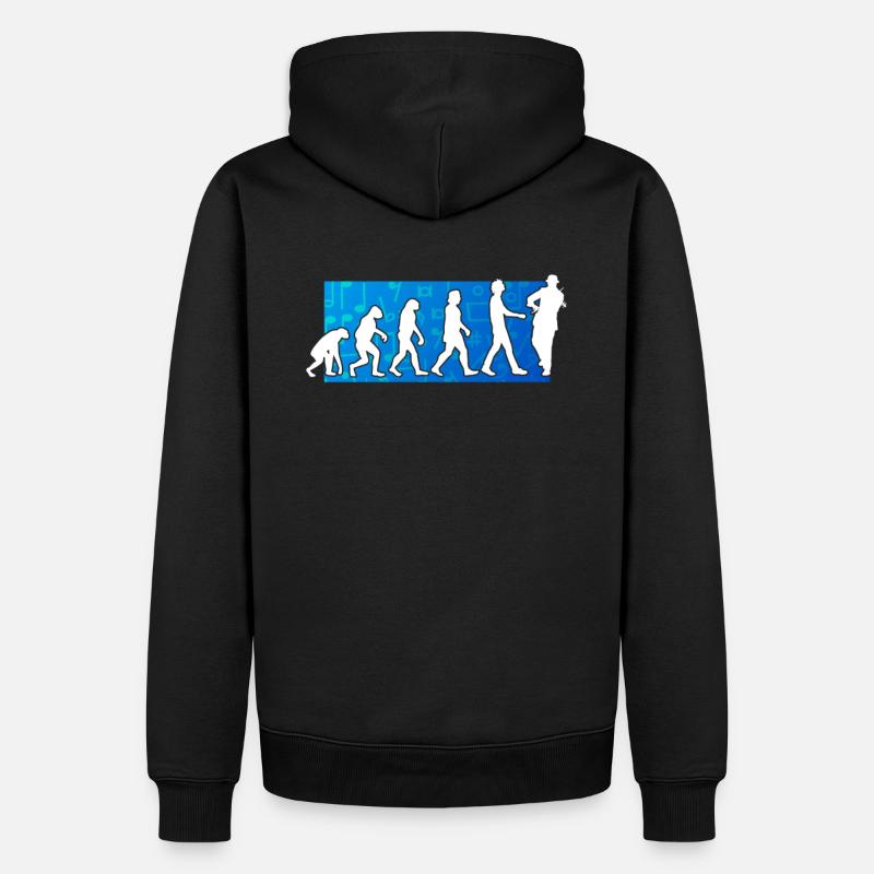 Évolution du violoniste - Sweat à capuche Premium bio Homme - noir