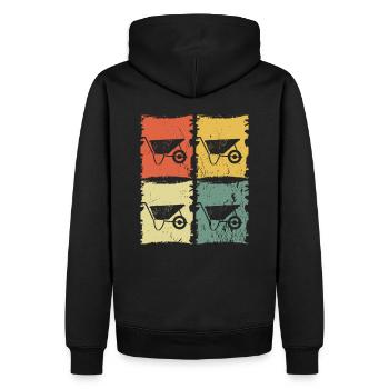 Schubkarre Gärtner - Männer Premium Bio Hoodie - Schwarz - Hinten - Nico (187cm)