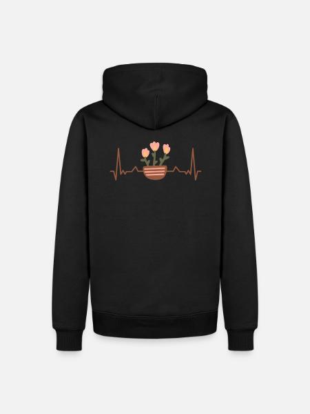 Garden Flower Pot Container - Men’s Premium Organic Hoodie - black